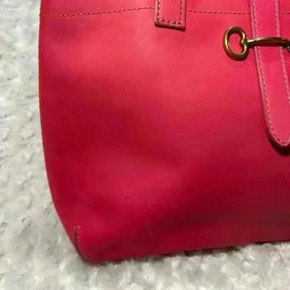 Fossil‎ Leather Fuchsia Tote Summer Spring Bag